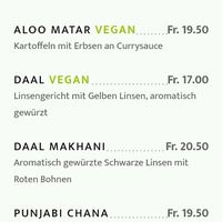 menu mains at Tadka Indisches in Zurich