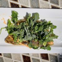 Scallion pancakes (half eaten)  at LuAnne's Wild Ginger - Franklin in Brooklyn