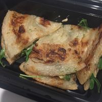 Scallion Pancake with avocado, greens, and spicy mayo at LuAnne's Wild Ginger - Franklin in Brooklyn