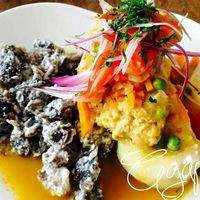 Sajta paceña at Agape Restaurante Vegetariano in Cochabamba