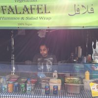 Wednesday Lunch time at 12pm  at Falafel Hummos and Salad Wrap - Market Stall in East London