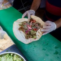 Large falafel at Falafel Hummos and Salad Wrap - Market Stall in East London