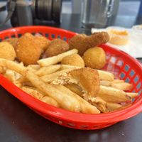Sampler munch box  at Lord of the Fries in Surfers Paradise