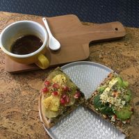 Fruit waffle and tofu waffle  at VanFruct Campineanu in Bucharest