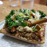 Waffles and mushrooms at VanFruct Campineanu in Bucharest