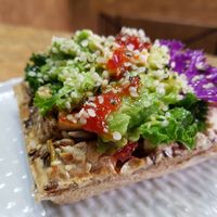 Avocado waffle at VanFruct Campineanu in Bucharest