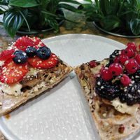 Sweet waffles at VanFruct Campineanu in Bucharest