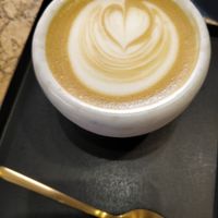 Coffee with quinoa milk at VanFruct Campineanu in Bucharest