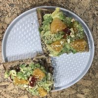 The savoury avocado tofu waffles at VanFruct Campineanu in Bucharest