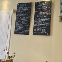 Menu at Roots in Edinburgh
