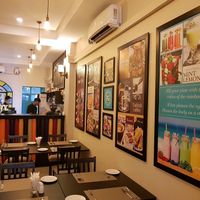 inside the restaurant at Prime Grill Mediteranean Restaurant in Yangon