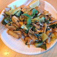 Pad siu (ordered by vegetarian friend with egg but can be ordered without) at Chang Ba Thai Restaurant in Haifa