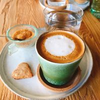 Capuccino with coconut milk at Cafe Parallel 43 in Sofia