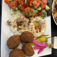 Falafel plate  #Veganuary at Niedaleko Damaszku in Warsaw