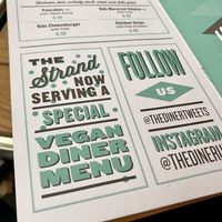 menu at The Diner - Covent Garden in London