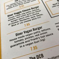 menu at The Diner - Covent Garden in London