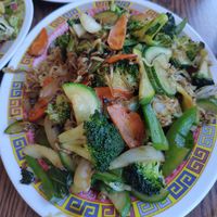 Veg noodles at Jeon San in La Paz