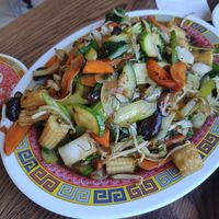 Veg plate at Jeon San in La Paz