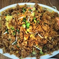 Arroz frito. Buena porción. Good for 2 people at Jeon San in La Paz