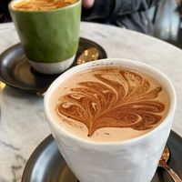 Hot chocolate and soy mocha  at FacePlant in Geelong