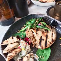 Greek inspired lunch option. Delicious, filling and beautifully presented at FacePlant in Geelong