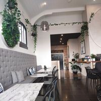 All the plants are real! Beautiful modern and light design at FacePlant in Geelong