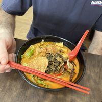 Vegan laksa  at Yi Xin Vegetarian 一心素食 in Central Singapore