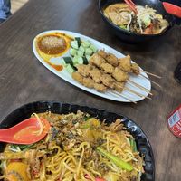 Vegan laksa, satay and curry noodles  at Yi Xin Vegetarian 一心素食 in Central Singapore