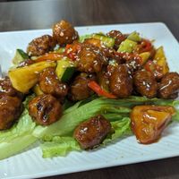 Sweet and sour pork at Yi Xin Vegetarian 一心素食 in Central Singapore