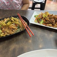 Thai mango chicken and no.13 noodles  at Yi Xin Vegetarian 一心素食 in Central Singapore