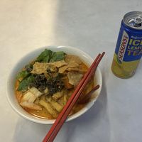 Vegan laksa  at Yi Xin Vegetarian 一心素食 in Central Singapore