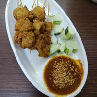 Satay 6 sticks $8 very good at Yi Xin Vegetarian 一心素食 in Central Singapore