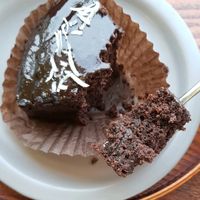 Chocolate Cake - inside #Veganuary at Oktoga - 옥토가 in Busan