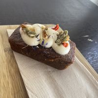 Vegan carrot cake at The Milko in Woodend