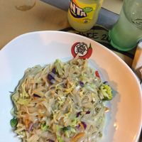 Vegan dish with wide noodles and vegetables at Padthaiwok in Mallorca