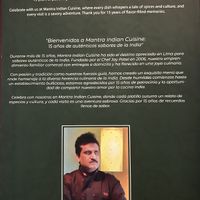   at Mantra Indian Cuisine in Lima