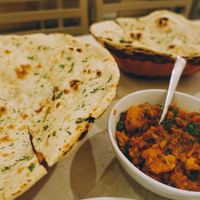 Aloo Gobi, Garlic Naan and Chana masala at Yashoda Indian Restaurant in Nha Trang