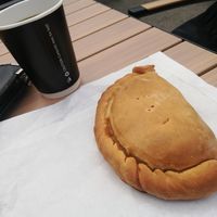 Vegan Cornish pasty from the 'Lunch Box' at Eden Project in St Austell