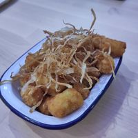 Potato bites with crisp onion topping at Eden Project in St Austell