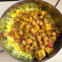 Kids chickpea and tofu tikka masala at Eden Project in St Austell