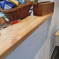 Counter and foods/snacks at Vegan Kitchen.  (may be temporary - unclear) at Eden Project in St Austell