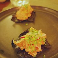 Norichips with false lobster salad at Fröjdas in Stockholm