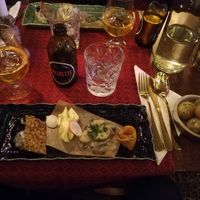 Starter of Christmas smorgasbord at Fröjdas in Stockholm