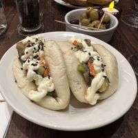 Eggplant bao  at Wulf & Lamb Chelsea in London