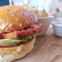 Tofu burger at Wulf & Lamb Chelsea in London