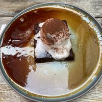 Brownie with Ice Cream  at Wulf & Lamb Chelsea in London