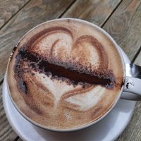 Cappuccino, available with different plantbased milks at Wulf & Lamb Chelsea in London