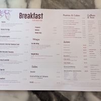 Breakfast menu (January 2024) at Wulf & Lamb Chelsea in London