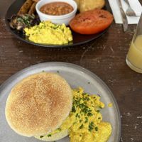 Scrambled muffinns  at Wulf & Lamb Chelsea in London