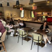 Downstairs seating and bar  at Wulf & Lamb Chelsea in London